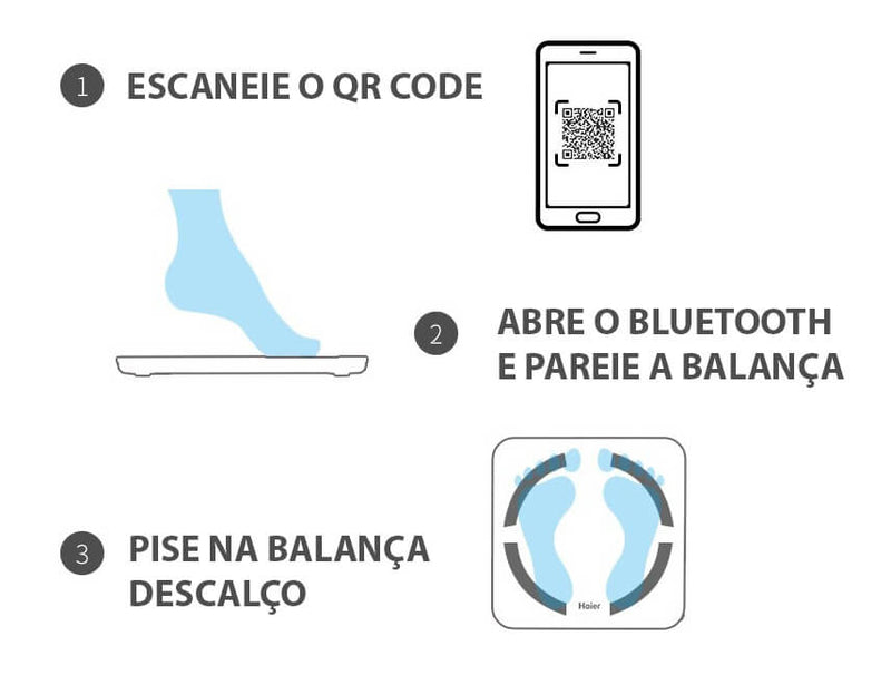 Balança Digital Bluetooth Com Dados Corporais | Linha Smart