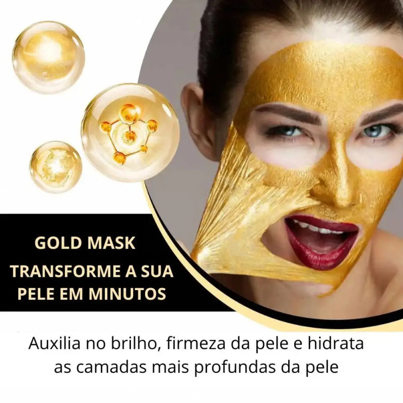 Gold Mask - Máscara Facial Antirrugas E Manchas