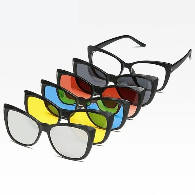 Oculos De Sol Multilens 6 Em 1 Unissex + Brinde! Lente Borboleta On