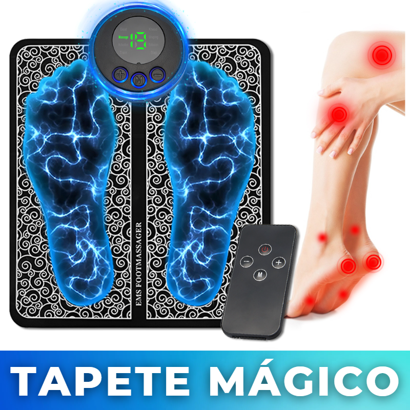 Tapete Mágico® | Massageador Magnético Eletroterapia + Display Digital - Alívio de dores e inchaços