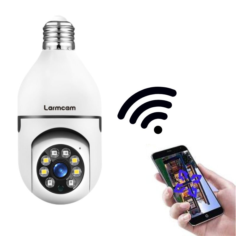 Camera de Segurança Inteligente Wifi com Visão Noturna 360 graus - Full HD