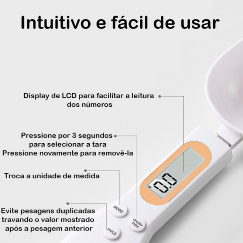 Colher de Medida de Peso Portátil | Linha Cook Pacasa