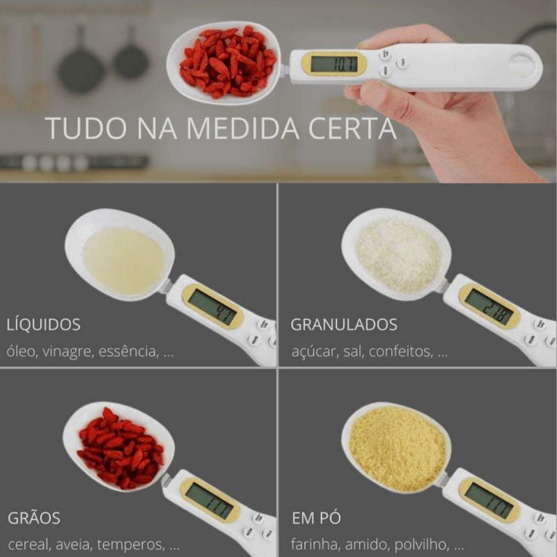 Colher de Medida de Peso Portátil | Linha Cook Pacasa