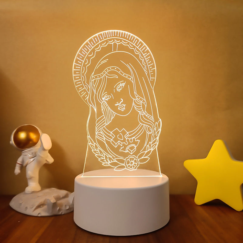 Luminária 3D Figuras Religiosas