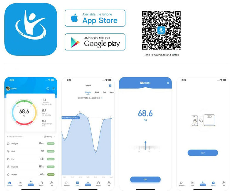 Balança Digital Bluetooth Com Dados Corporais | Linha Smart