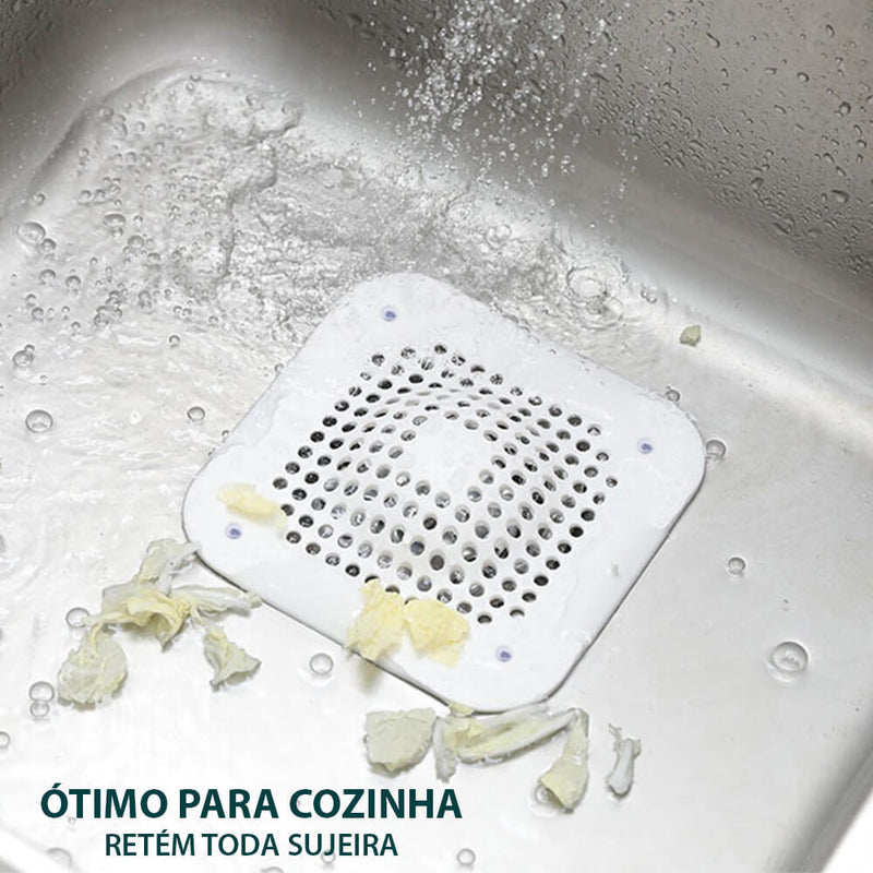 Ralo de Pia de Silicone Com Ventosas - Para Cozinha e Banheiro