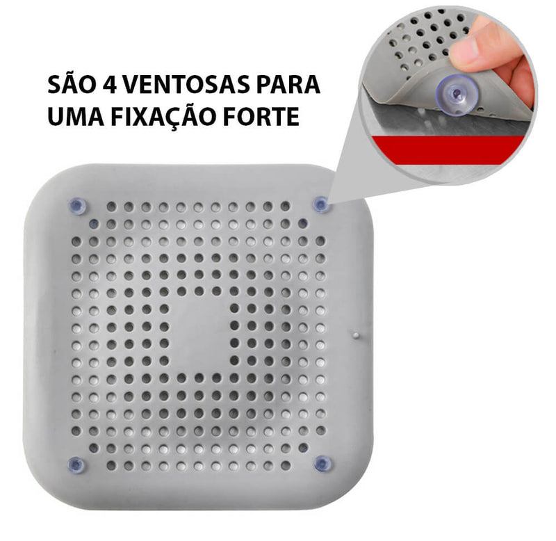 Ralo de Pia de Silicone Com Ventosas - Para Cozinha e Banheiro