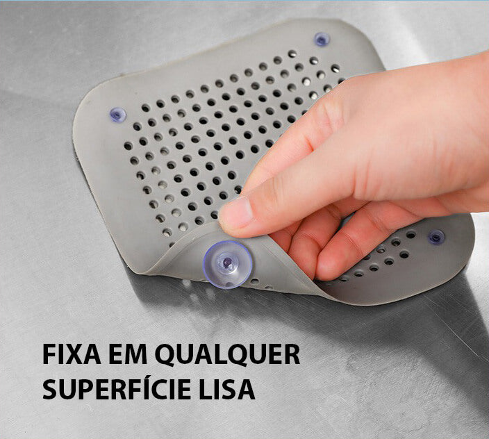 Ralo de Pia de Silicone Com Ventosas - Para Cozinha e Banheiro